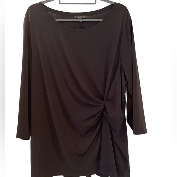 Lane Bryant Tops - Lane Bryant Career side twist long black top in size 18/20